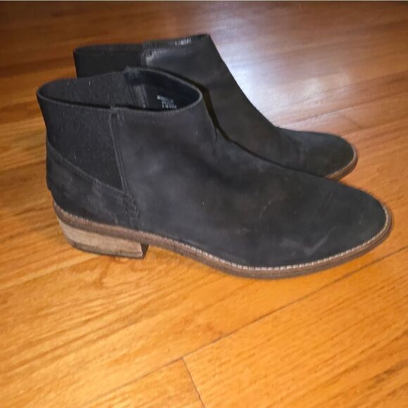 Sperry Black Leather Slip On Boots Womans 12M - Picture 1 of 7